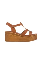 Sandale dama Girlhood camel din piele naturala Afroditi