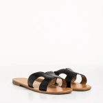 Papuci dama negri din piele ecologica Aveza