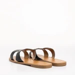 Papuci dama negri din piele ecologica Aveza