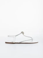 Sandale dama albe din piele ecologica Aleyna