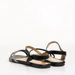 Sandale dama negre din piele ecologica Annica