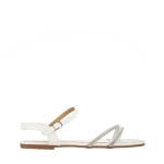 Sandale dama albe din piele ecologica Annica
