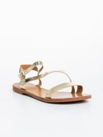 Sandale dama aurii din piele ecologica Albertina