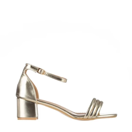 Sandale dama aurii din piele ecologica Caprina