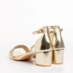 Sandale dama aurii din piele ecologica Caprina