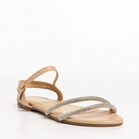 Sandale dama bej din piele ecologica Annica