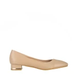 Pantofi dama bej din piele ecologica Bernarda