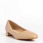 Pantofi dama bej din piele ecologica Bernarda