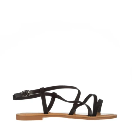 Sandale dama negre din piele ecologica Avaline