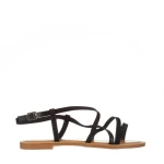 Sandale dama negre din piele ecologica Avaline