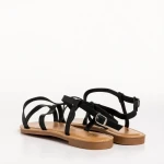 Sandale dama negre din piele ecologica Avaline