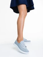 Pantofi casual dama albastri din piele naturala Nilda