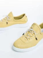 Pantofi casual dama galbeni din piele naturala Nilda