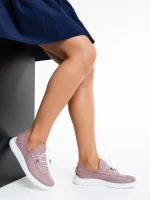 Pantofi casual dama mov din piele naturala Nilda