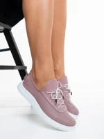Pantofi casual dama mov din piele naturala Nilda
