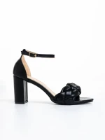Sandale dama negre din piele ecologica Luigia