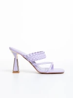 Papuci dama mov din piele ecologica Jacobina