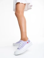 Tenisi dama mov din material textil Andreina