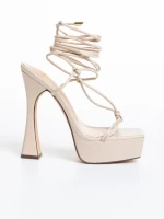 Sandale dama bej din piele ecologica Kimbra