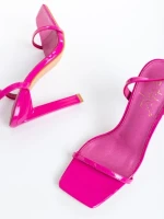 Sandale dama fucsia din piele ecologica lacuita Kiera