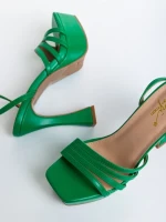 Sandale dama verzi din piele ecologica Kerime