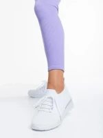 Pantofi sport dama alb din material textil Davinia
