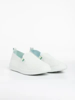 Pantofi sport barbati albi cu verde din piele ecologica Amias