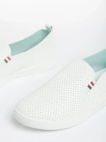 Pantofi sport barbati albi cu negru din piele ecologica Amias