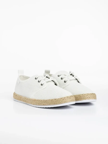 Pantofi sport barbati albi din piele ecologica Raiden