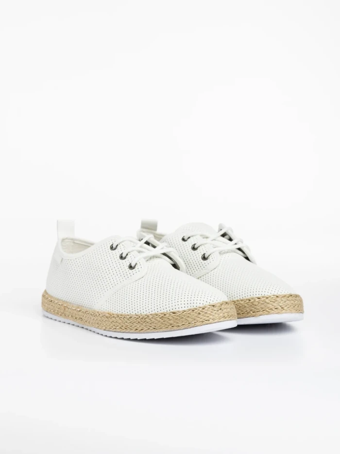 Pantofi sport barbati albi din piele ecologica Raiden