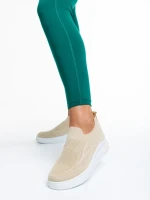Pantofi sport dama bej din material textil Rumiana