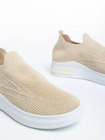 Pantofi sport dama bej din material textil Rumiana
