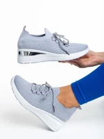 Pantofi sport dama gri din material textil Davinia