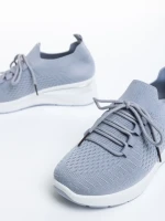 Pantofi sport dama gri din material textil Davinia