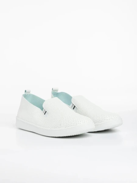 Pantofi sport barbati albi cu gri din piele ecologica Amias