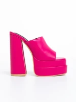 Papuci dama fucsia din piele ecologica Davena