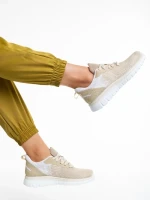 Pantofi sport dama bej din material textil Judie