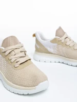 Pantofi sport dama bej din material textil Judie