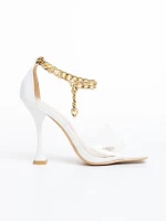 Sandale dama albe din material sintetic Alita