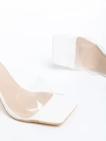 Sandale dama albe din material sintetic Alita