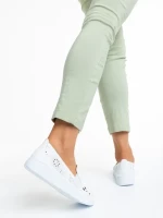 Pantofi dama albi din piele naturala Robertina