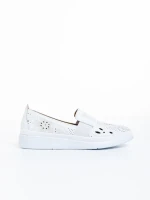 Pantofi dama albi din piele naturala Robertina