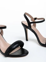 Sandale dama negre din piele ecologica Ruzana