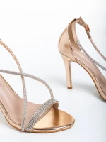 Sandale dama bronz din piele ecologica Rosina