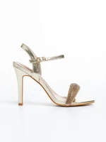 Sandale dama aurii din piele ecologica Ruzana