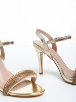 Sandale dama aurii din piele ecologica Ruzana