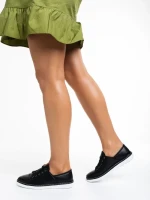 Pantofi casual dama negri din piele naturala Pravina