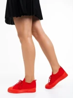 Tenisi dama rosii din material textil Elexia