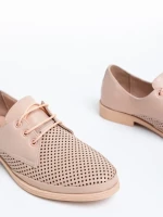 Pantofi casual dama roz din piele naturala Viera