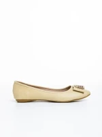 Balerini dama bej din piele ecologica Roxelana